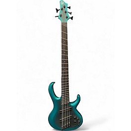 Used Ibanez BTB605MS 5-String Multi-Scale Cerulean Aura Burst Matte Electric Bass Guitar