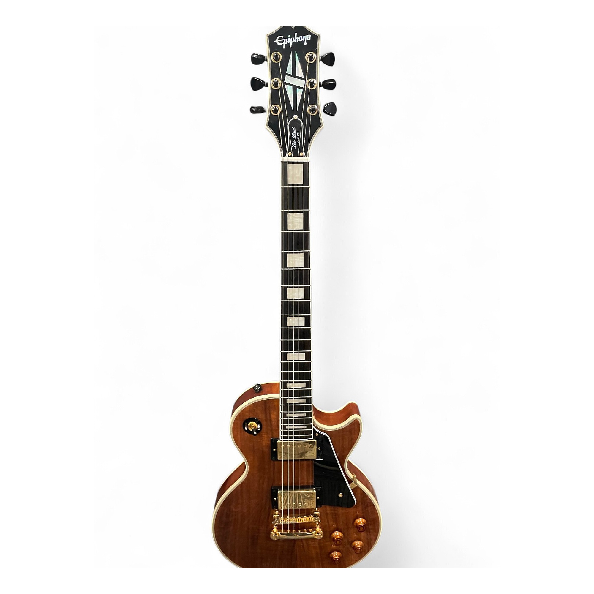 ギター Epiphone Les Paul Custom Koa Natural Epiphone Les Paul Custom Koa Guitar | American Musical Supply