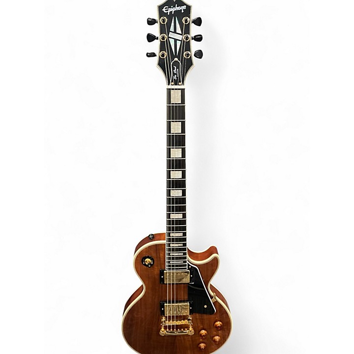 Used Epiphone LES PAUL CUSTOM KOA NATURAL Solid Body