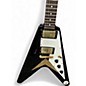 Used Epiphone 1958 Korina Flying V Black Solid Body Electric Guitar