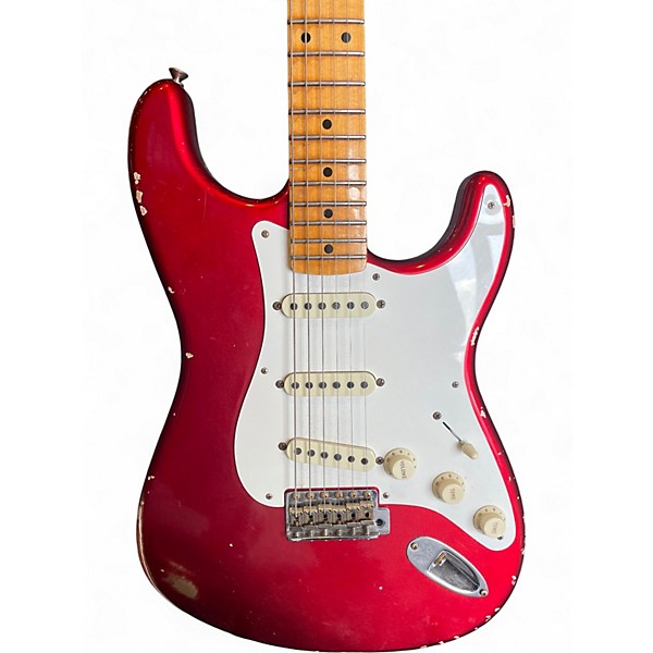 Used 2022 Fender Custom Shop Limited Edition '57 Stratocaster Relic - Aged Candy Apple Red Solid Body Electric Guitar