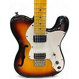 Used Donner Tele Style 3 Color Sunburst Hollow Body Electric Guitar