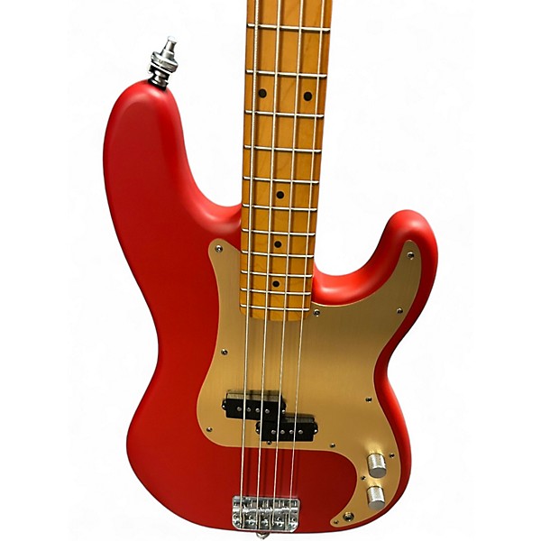 Used Squier 40TH ANNIVERSARY PRECISION  Dakota Red Electric Bass Guitar