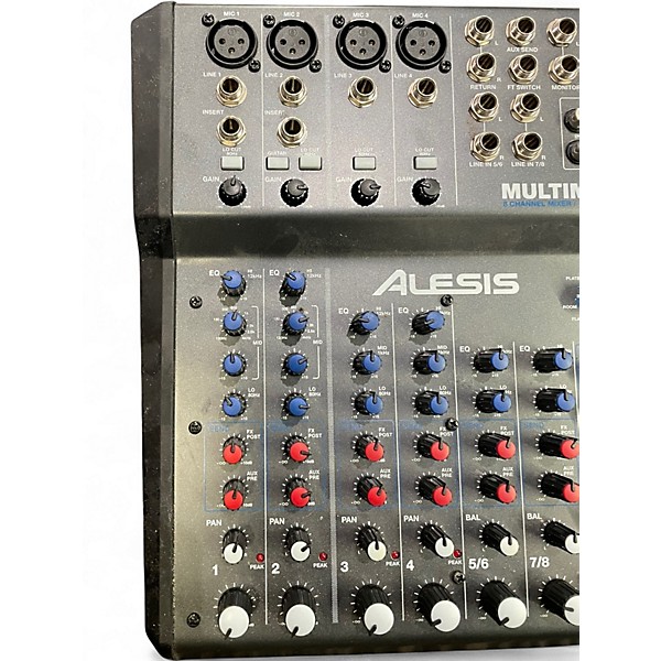 Used Alesis MultiMix 8 FX USB 8-Channel Unpowered Mixer