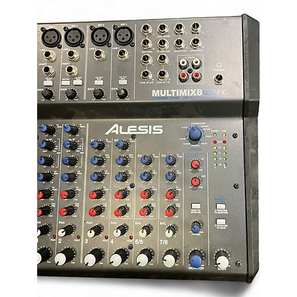 Used Alesis MultiMix 8 FX USB 8-Channel Unpowered Mixer