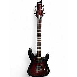 Used Schecter Guitar Research Demon 6 Red Burst Solid Body Electric Guitar