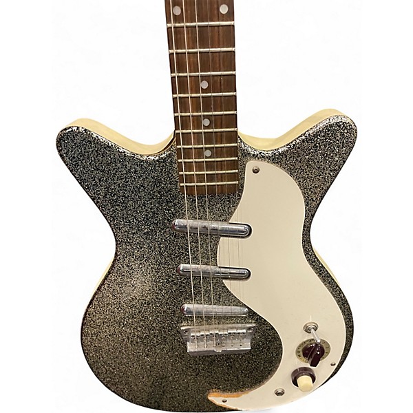 Used Danelectro DC-3 SPARKLE GREEN Solid Body Electric Guitar