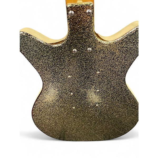 Used Danelectro DC-3 SPARKLE GREEN Solid Body Electric Guitar