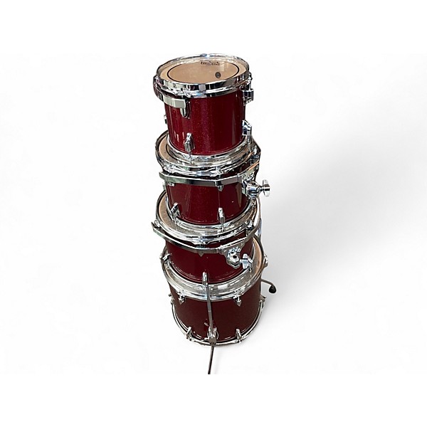 Used TAMA 5 Piece superstar classic red sparkle Drum Kit