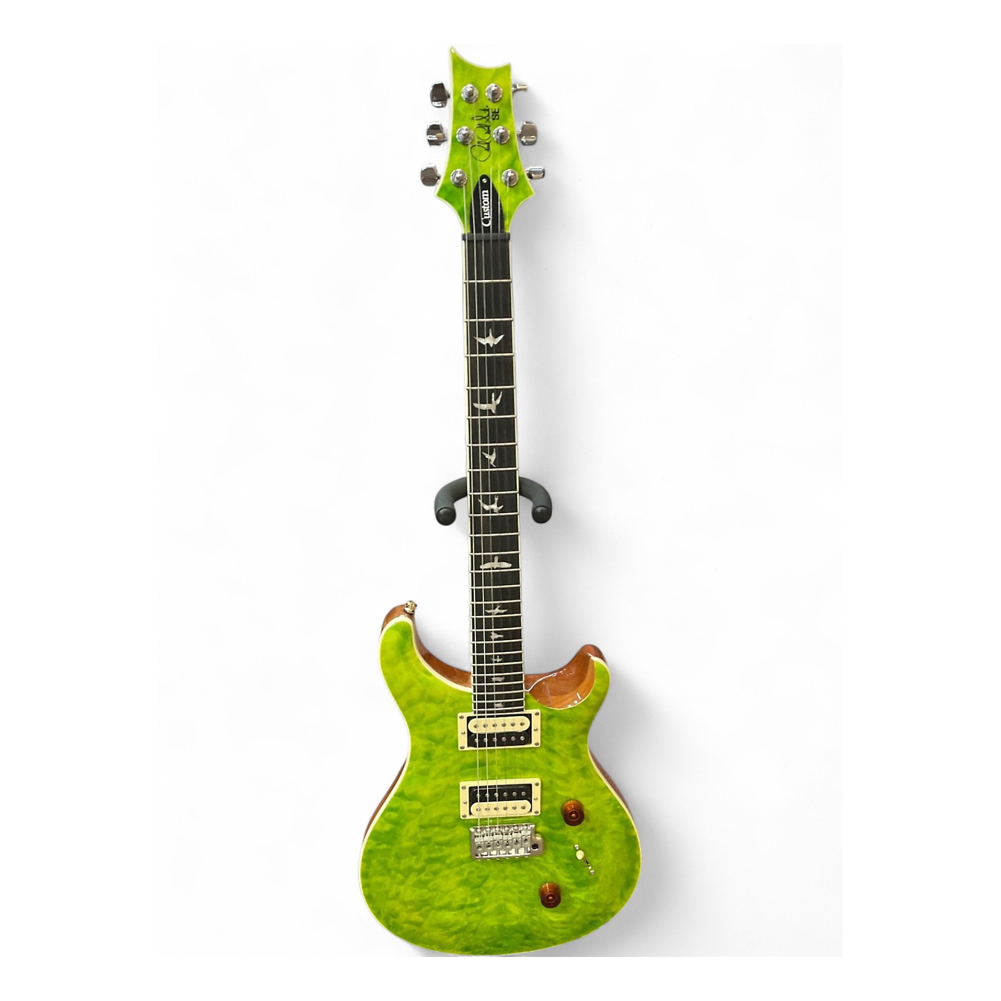 Used PRS SE Custom 24 Green Solid Body Electric Guitar Green