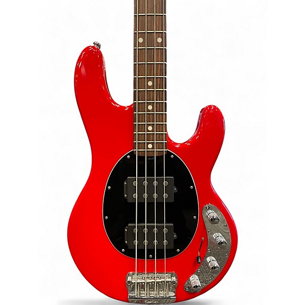 Used Ernie Ball Music Man Stingray HH 4 String CHILI RED Electric Bass Guitar