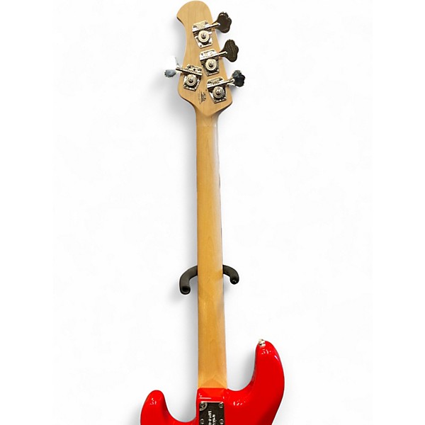 Used Ernie Ball Music Man Stingray HH 4 String CHILI RED Electric Bass Guitar