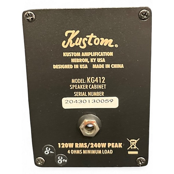 Used Kustom KG412 Guitar Cabinet