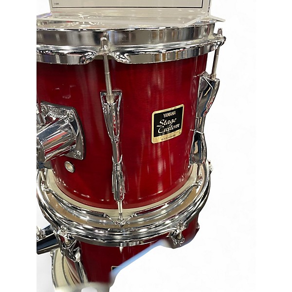 Used Yamaha 5 Piece Stage Custom Candy Apple Red Drum Kit