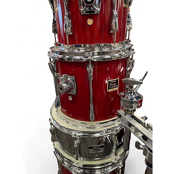 Used Yamaha 5 Piece Stage Custom Candy Apple Red Drum Kit