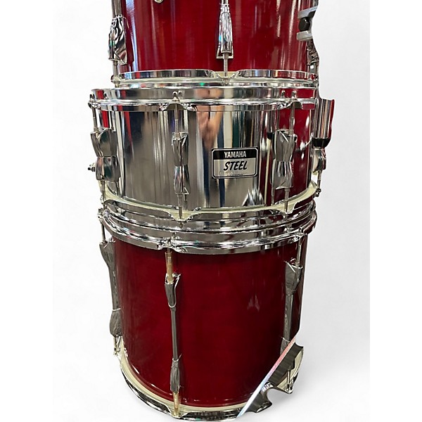 Used Yamaha 5 Piece Stage Custom Candy Apple Red Drum Kit