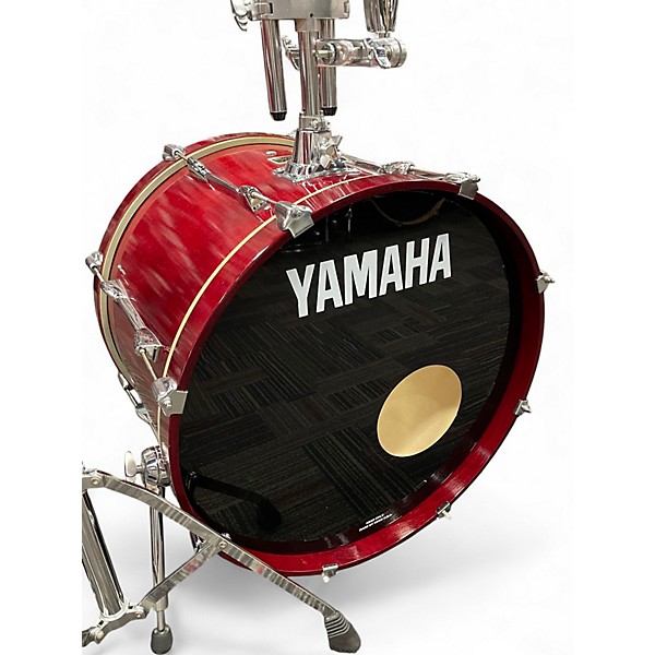 Used Yamaha 5 Piece Stage Custom Candy Apple Red Drum Kit