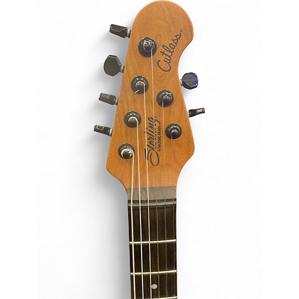 Used Sterling by Music Man JASON RICHARDSON CUTLASS NATURAL POPLAR BURST Solid Body Electric Guitar