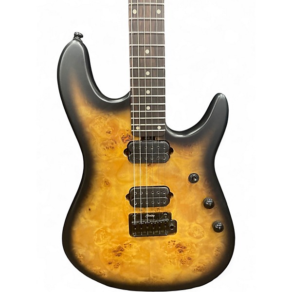 Used Sterling by Music Man JASON RICHARDSON CUTLASS NATURAL POPLAR BURST Solid Body Electric Guitar