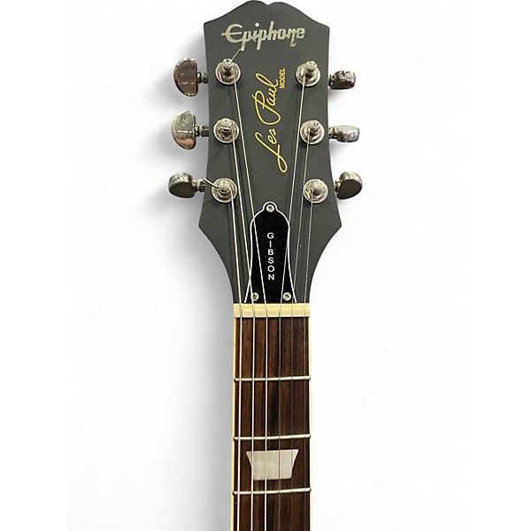Used Epiphone Les Paul Traditional Pro IV Worn Ebony Solid Body Electric Guitar