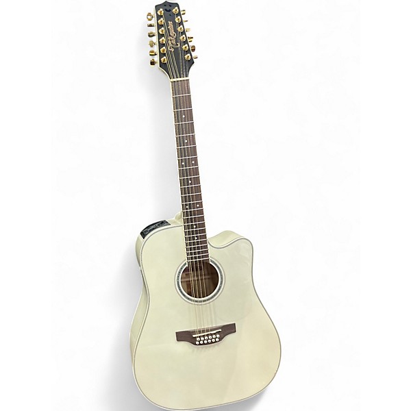 Used Takamine GD37CE12 Pearl White 12 String Acoustic Electric Guitar