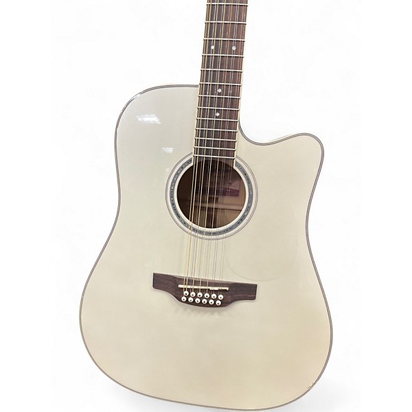 Used Takamine GD37CE12 Pearl White 12 String Acoustic Electric Guitar