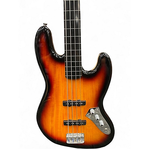 Used Squier Vintage Modified Fretless Jazz Bass 2 Color Sunburst Electric Bass Guitar