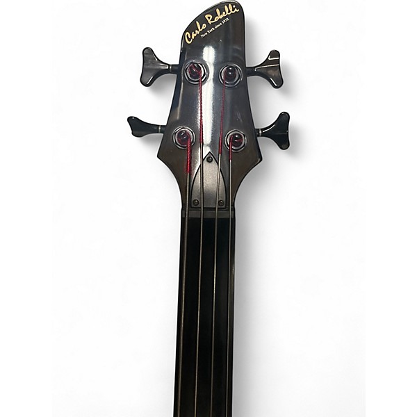 Used Carlo Robelli FRETLESS Candy Apple Red Electric Bass Guitar