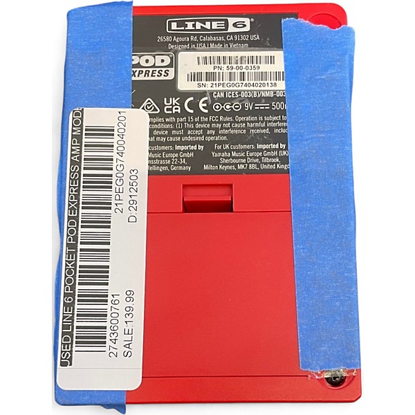 Used Line 6 Pocket Pod Express Amp Modeler Effect Processor