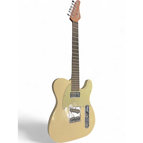 Used Schecter Guitar Research NICK JOHNSTON TELECASTER WHITE Solid Body Electric Guitar
