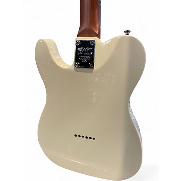 Used Schecter Guitar Research NICK JOHNSTON TELECASTER WHITE Solid Body Electric Guitar