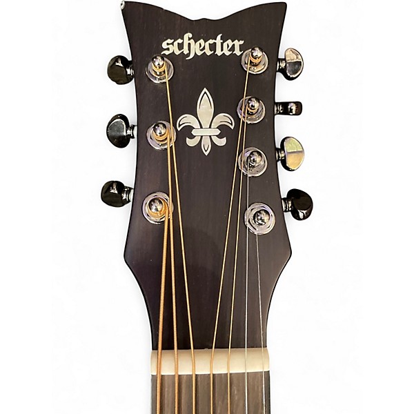 Used Schecter Guitar Research Orleans Stage Black Acoustic Electric Guitar