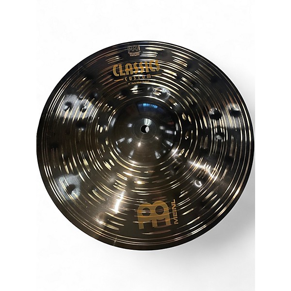 Used MEINL 14in Dark Classic Custom Hi Hat Pair Cymbal