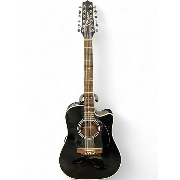 Used Takamine EF381SC Black 12 String Acoustic Electric Guitar