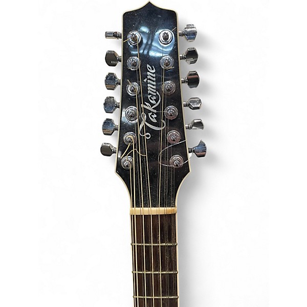 Used Takamine EF381SC Black 12 String Acoustic Electric Guitar