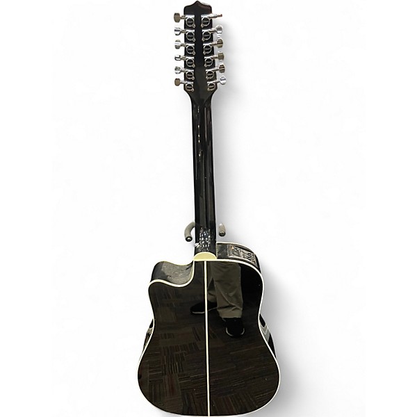 Used Takamine EF381SC Black 12 String Acoustic Electric Guitar
