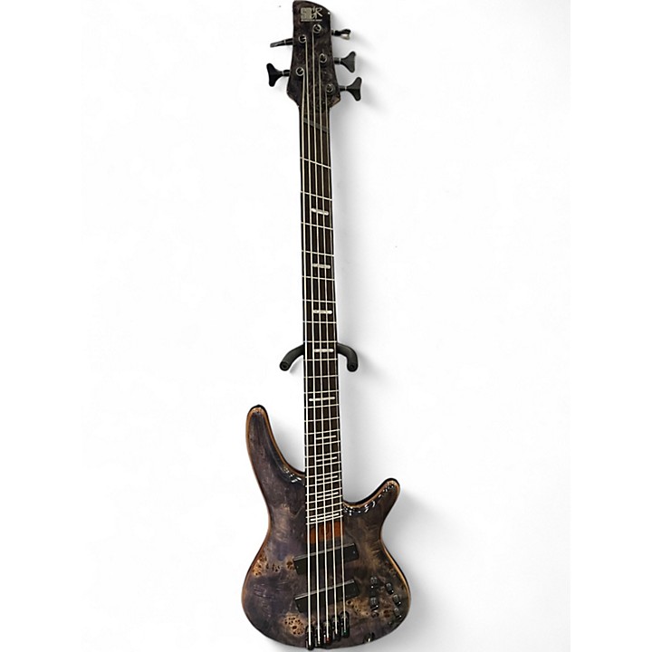 Used Ibanez SRMS805 Brown Electric Bass Guitar Brown