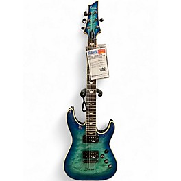 Used 2020 Schecter Guitar Research Omen Extreme 6 Aqua Burst Solid Body Electric Guitar