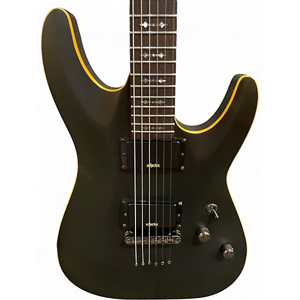 Used Schecter Guitar Research Demon 6 Black Solid Body Electric Guitar