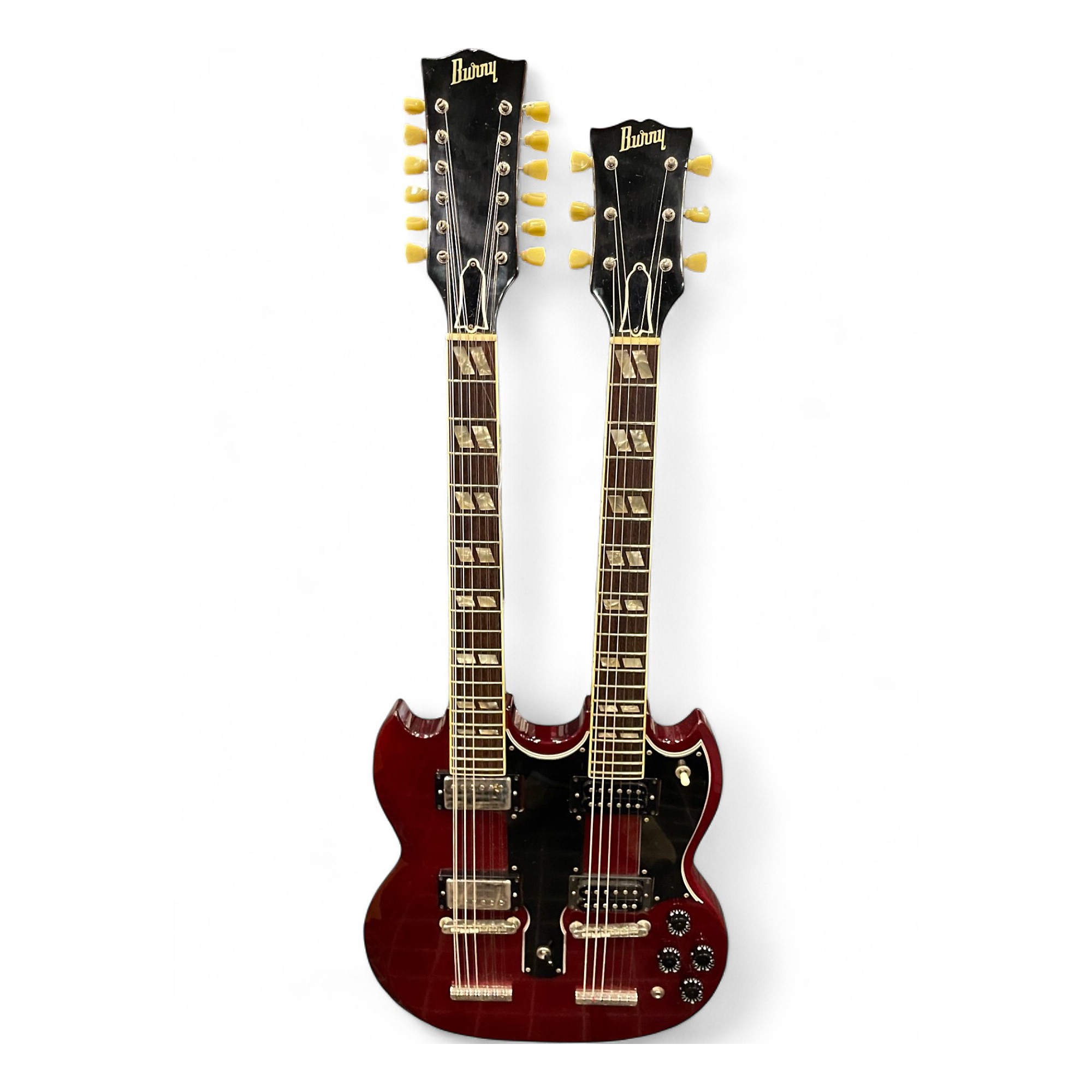 ギター SG Burny Vintage 1990s Burny DOUBLE NECK SG Cherry Solid Body