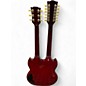 Vintage 1990s Burny DOUBLE NECK SG Cherry Solid Body Electric Guitar