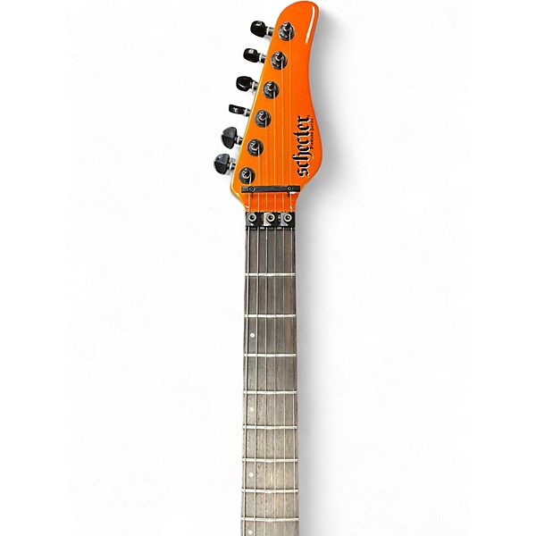 Used Schecter Guitar Research Sun Valley Super Shredder FR Lambo Orange Solid Body Electric Guitar