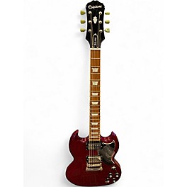 Used 2018 Epiphone SG Pro Trans Red Solid Body Electric Guitar