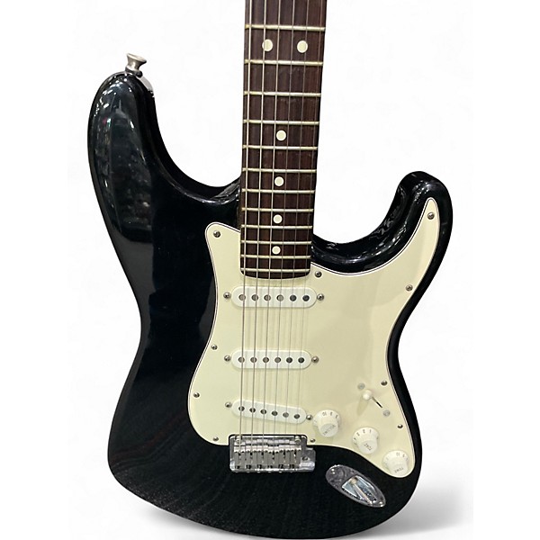 Used Fender American Standard Stratocaster Black Solid Body Electric Guitar