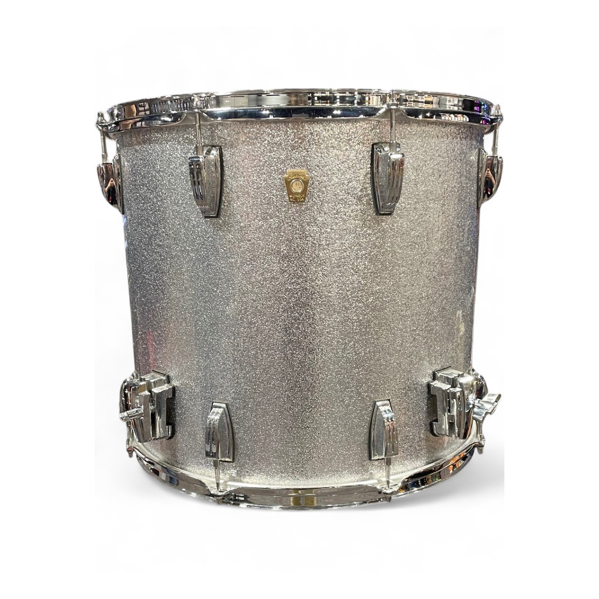 Used Ludwig 18X16 Classic Maple Floor Tom Silver Sparkle