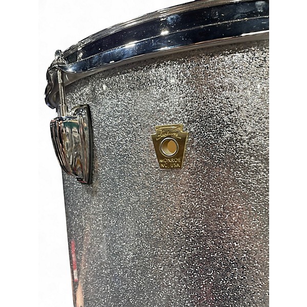 Used Ludwig 18X16 Classic Maple Floor Tom Silver Sparkle
