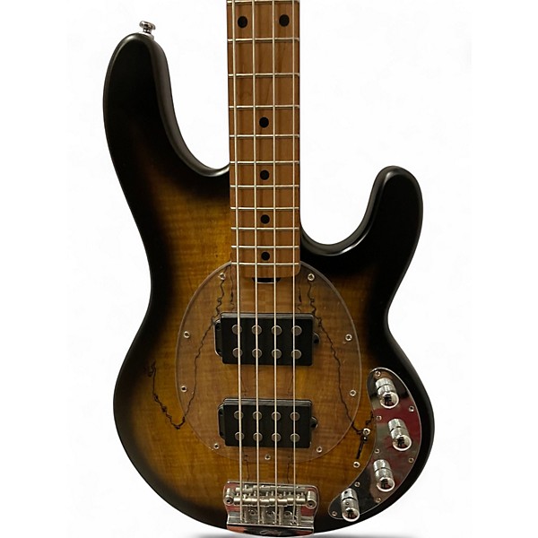 Used Sterling by Music Man Ray34HH Spalted Maple Electric Bass Guitar