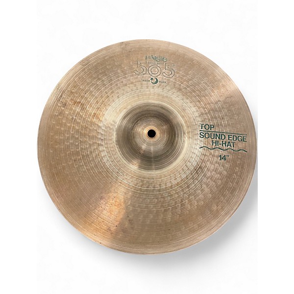 Used 1980s Paiste 14in SOUND EDGE 505 HI HAT PAIR Cymbal