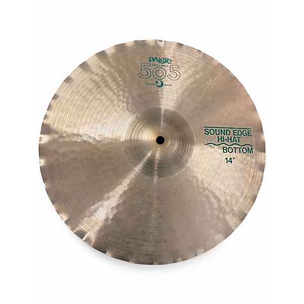 Used 1980s Paiste 14in SOUND EDGE 505 HI HAT PAIR Cymbal