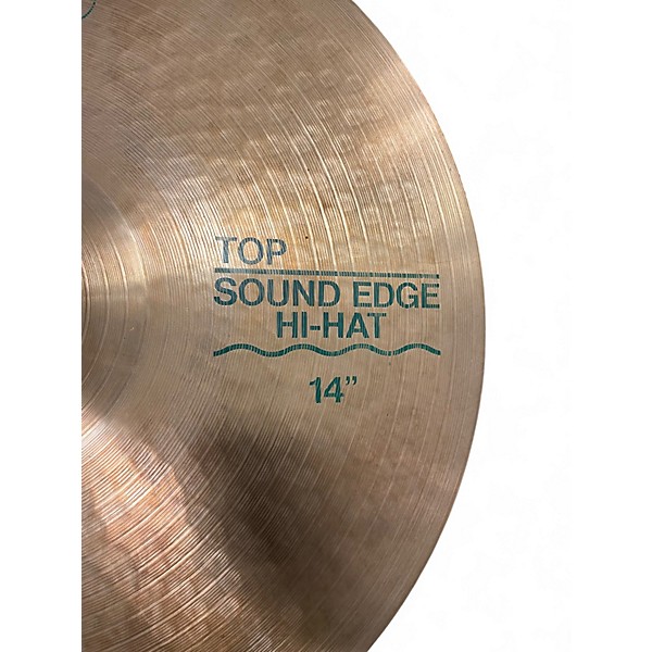 Used 1980s Paiste 14in SOUND EDGE 505 HI HAT PAIR Cymbal